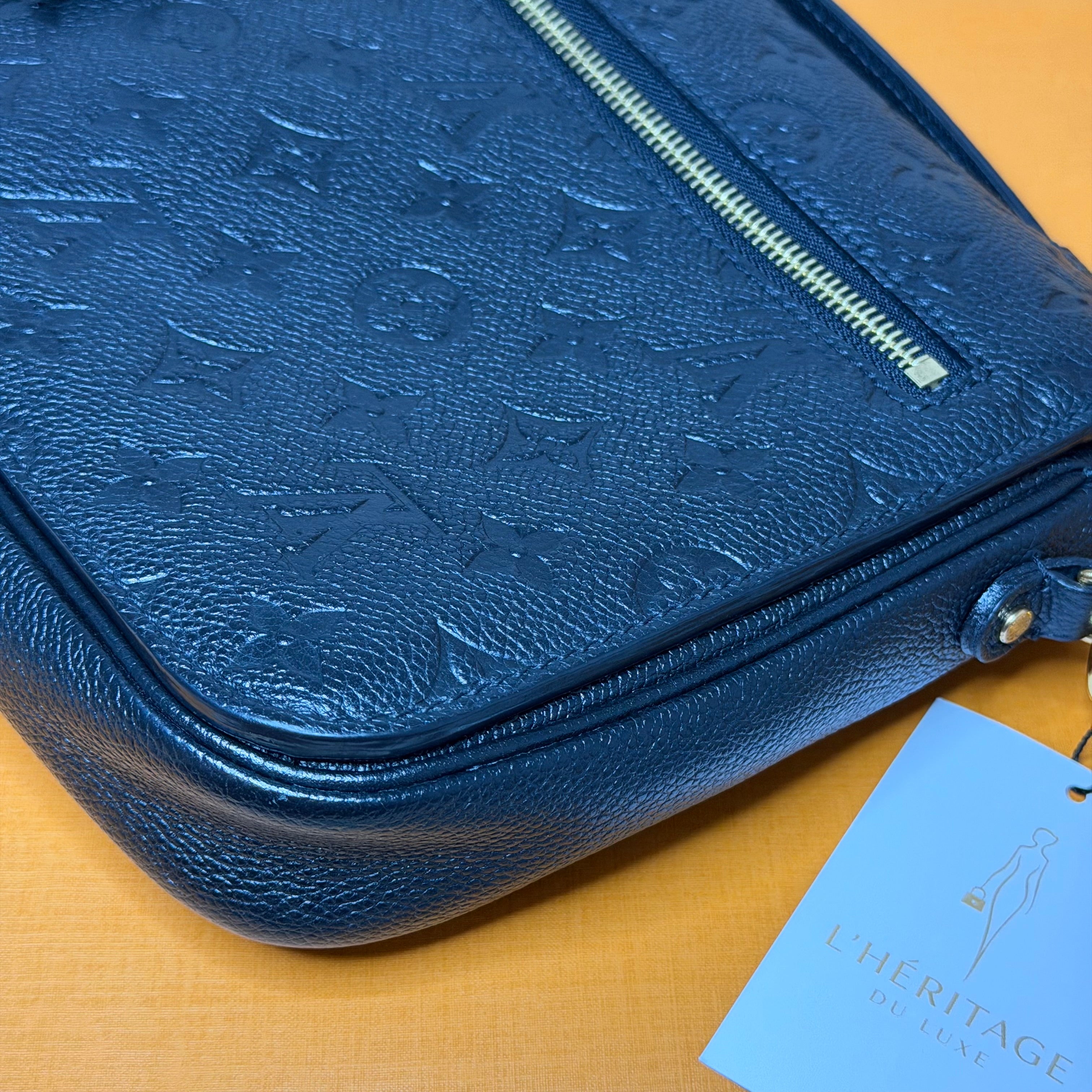 Louis Vuitton Pochette Mètis Black Monogram Empreinte Leather Full Set 2019