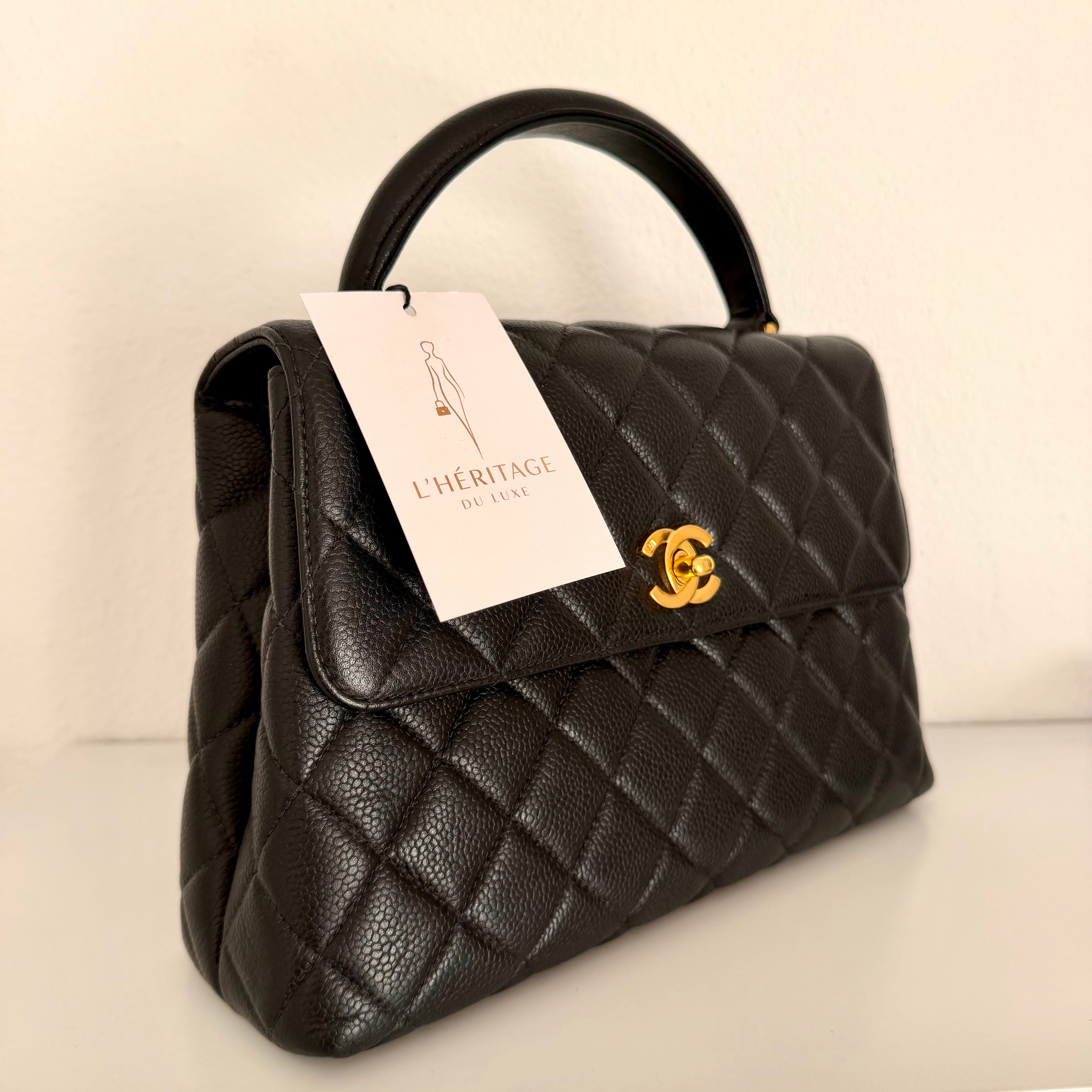 Chanel Kelly Caviar Leather 24k Gold-Plated Hardware