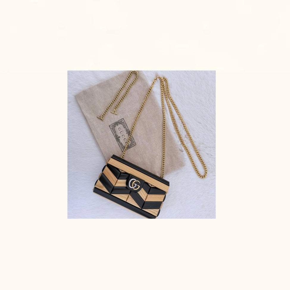 Gucci GG Marmont Wood Minaudière
