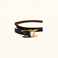 Cinto Hermès Box Calf Quentin Reversible Belt - T 70CM