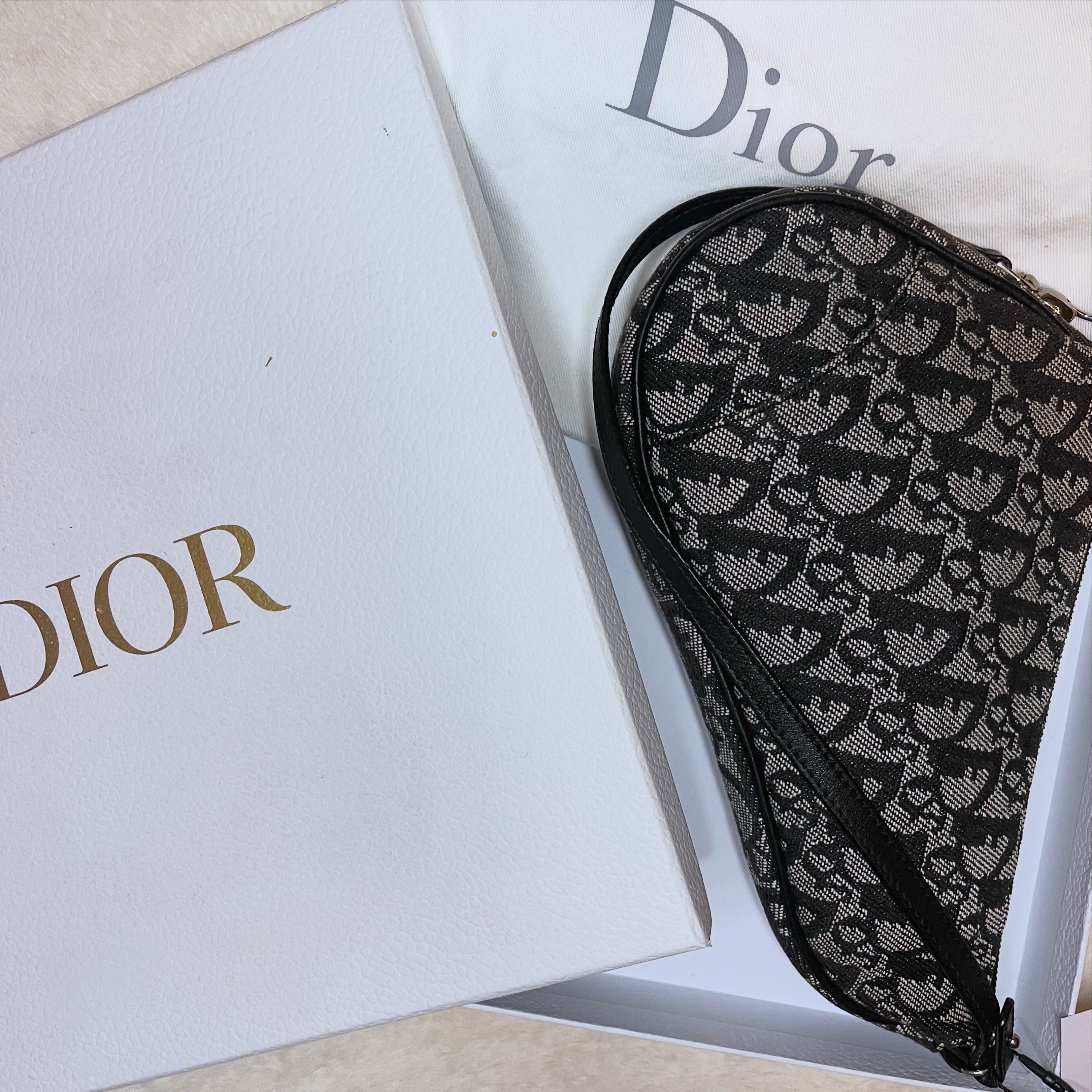 Dior Saddle Vintage Mini Black Full Set