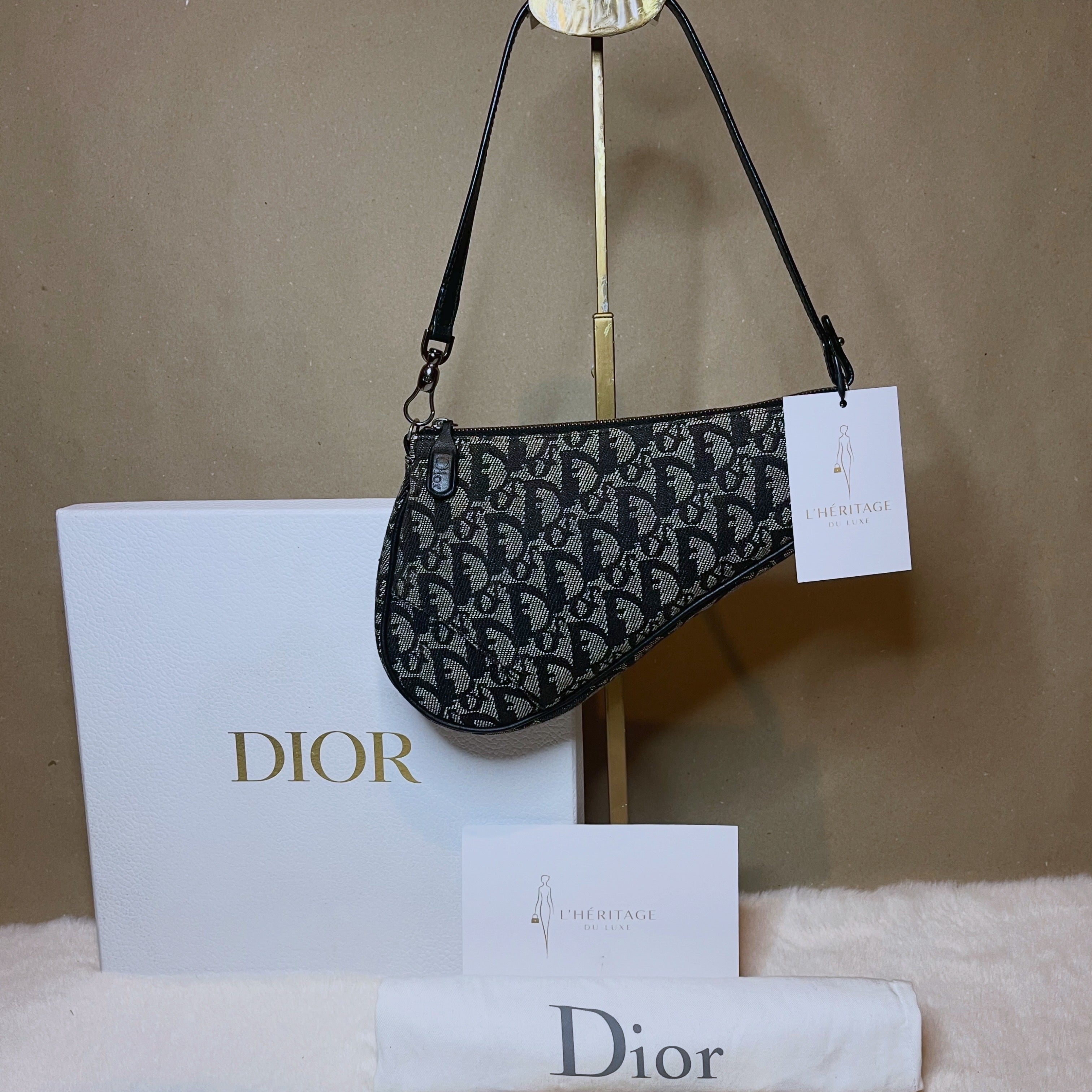 Dior Saddle Vintage Mini Black Full Set