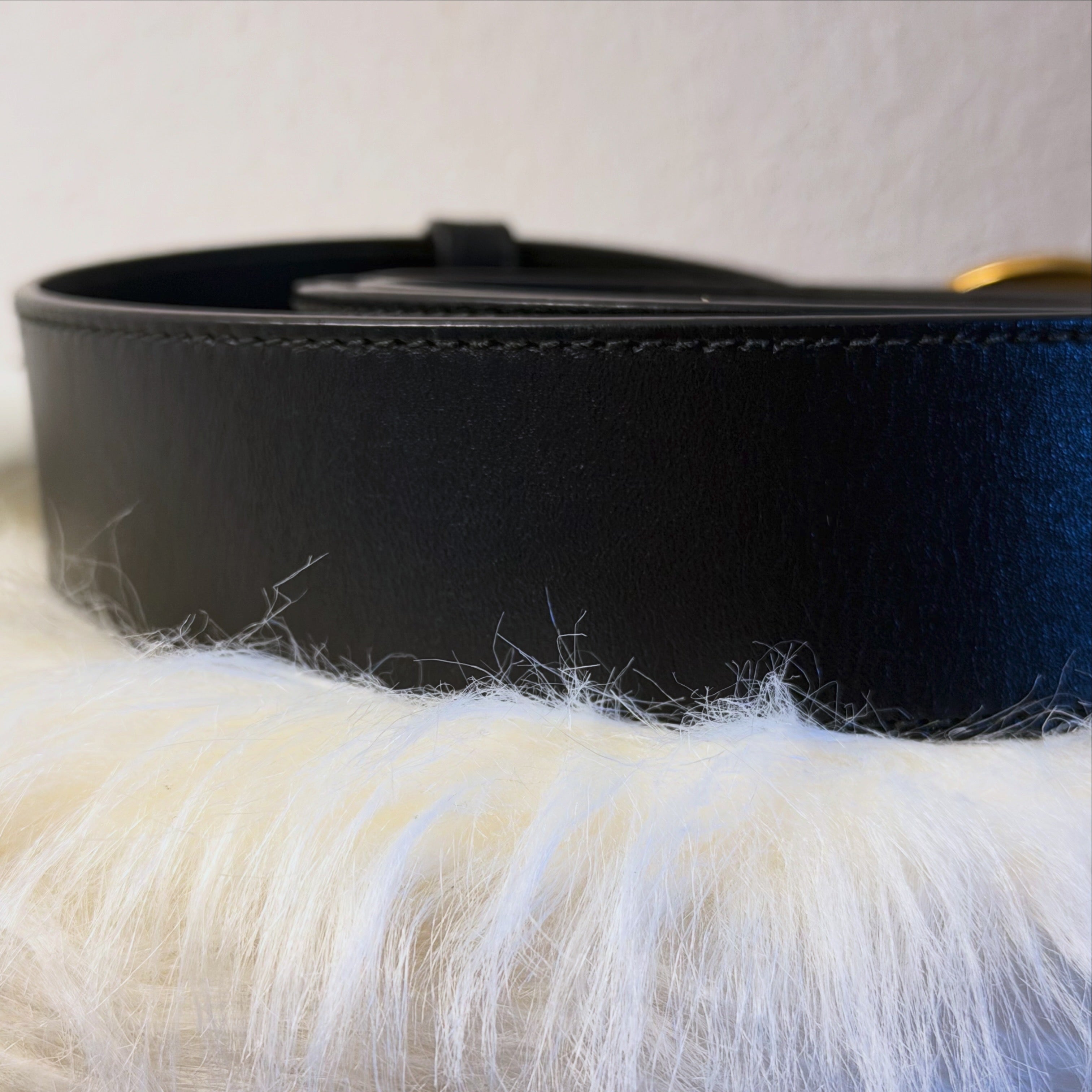 Gucci GG Marmont Wide Belt Black - T 80CM
