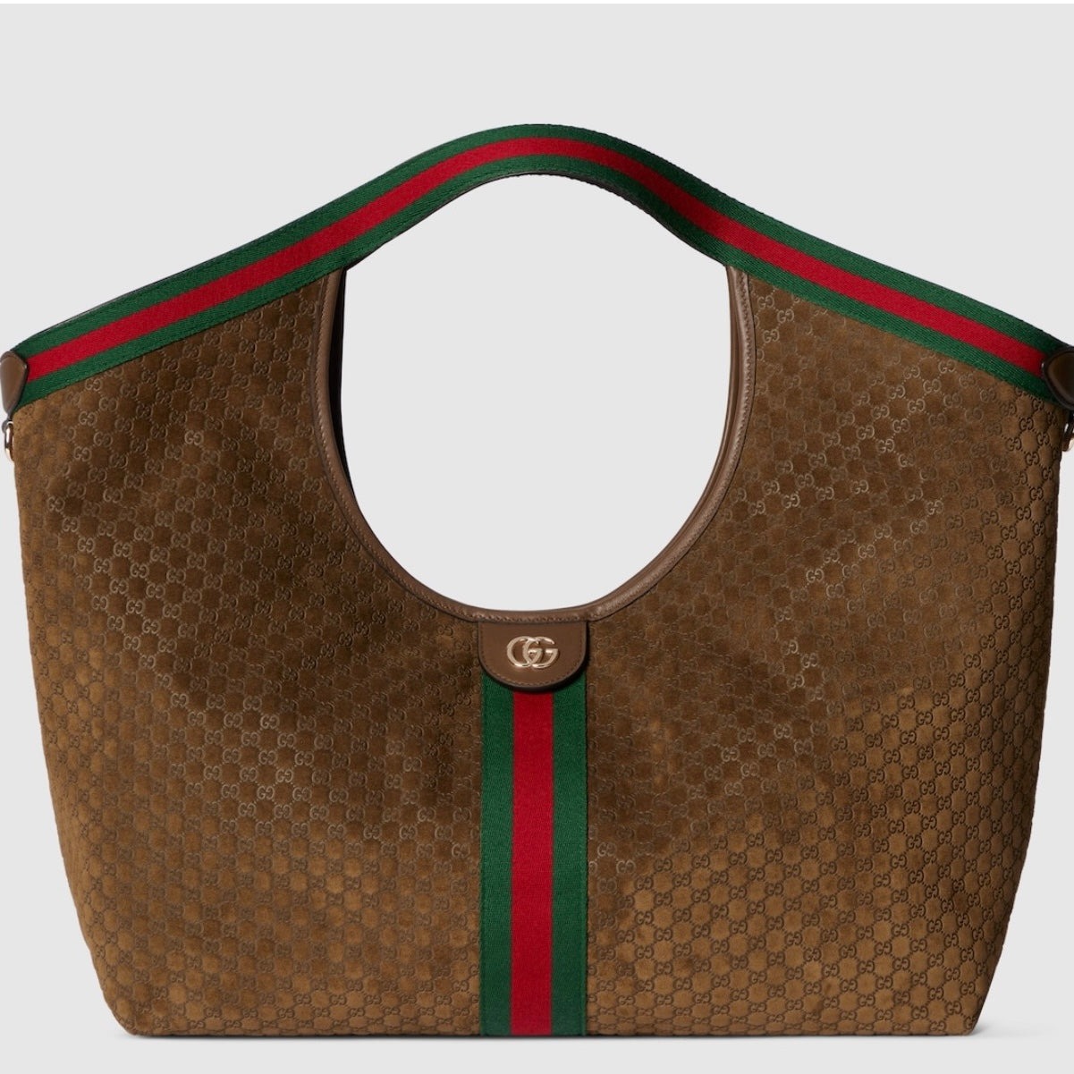 Gucci Giglio GG Suede Large Tote NOVA