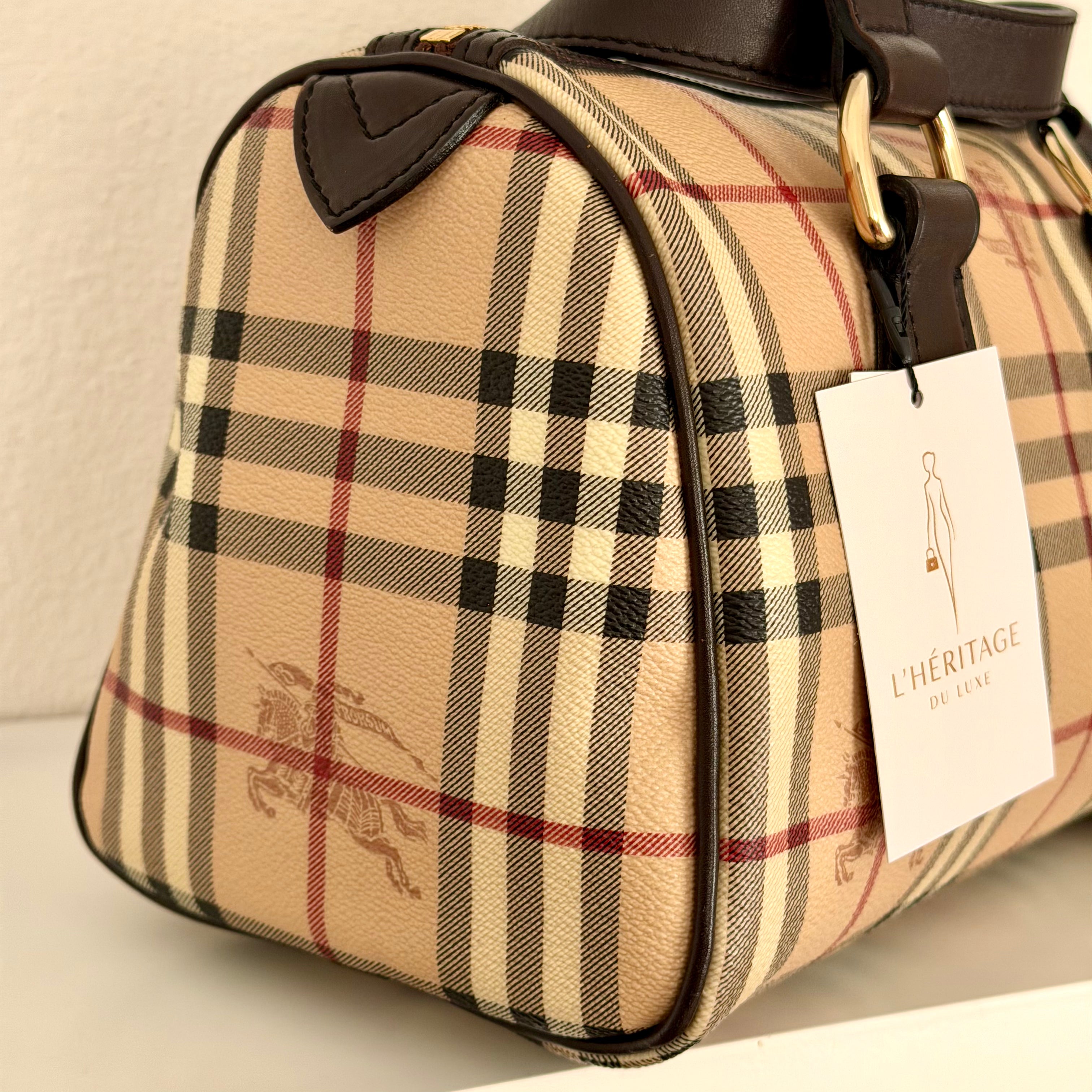 Burberry Haymarket Check Boston Bag