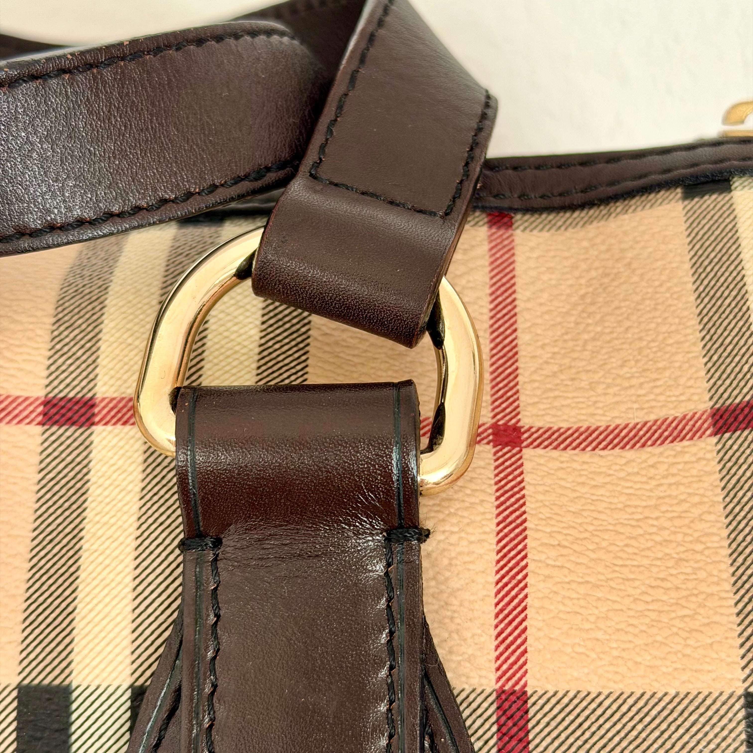 Burberry Haymarket Check Boston Bag