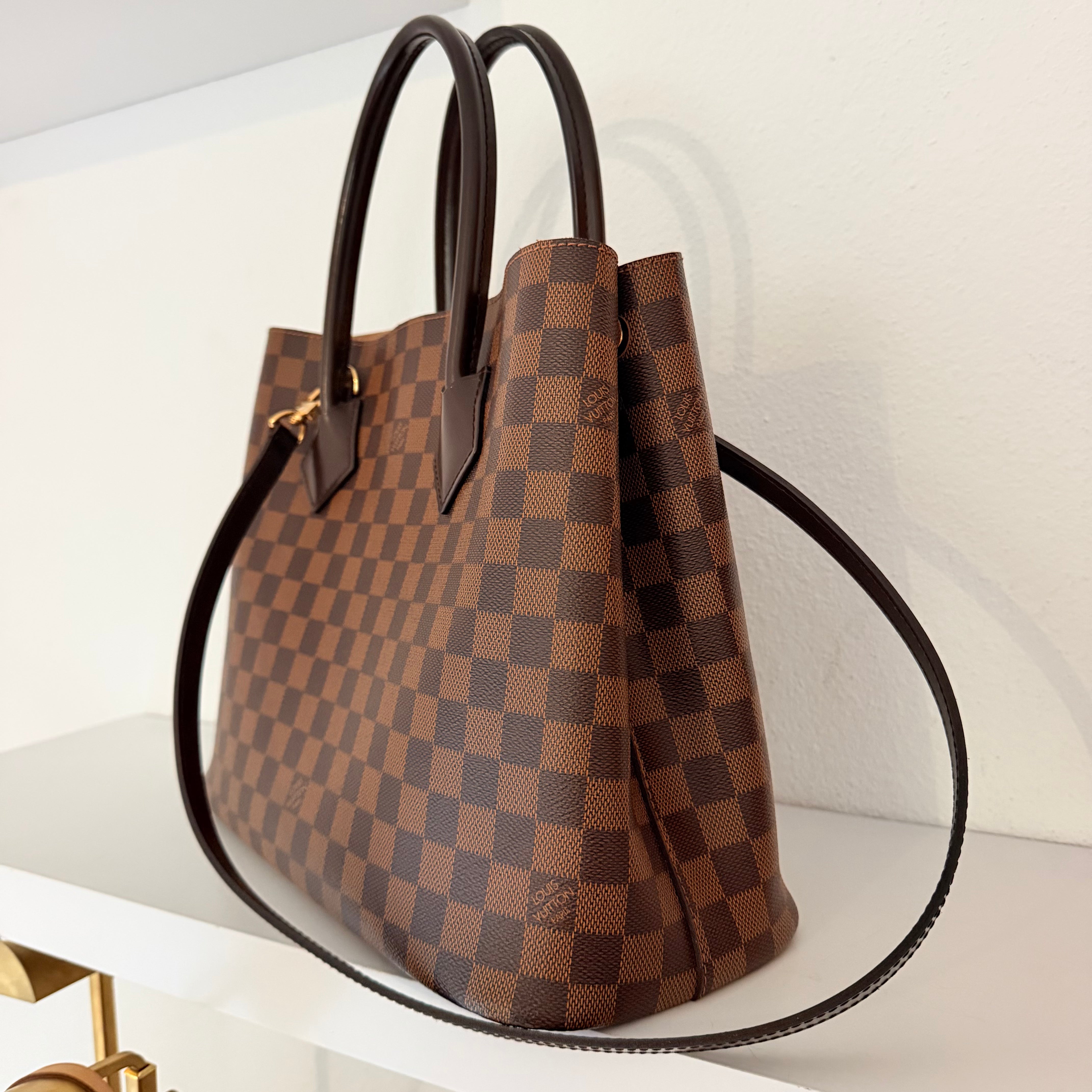 Louis Vuitton Kensington MM Canvas Damier Ebène