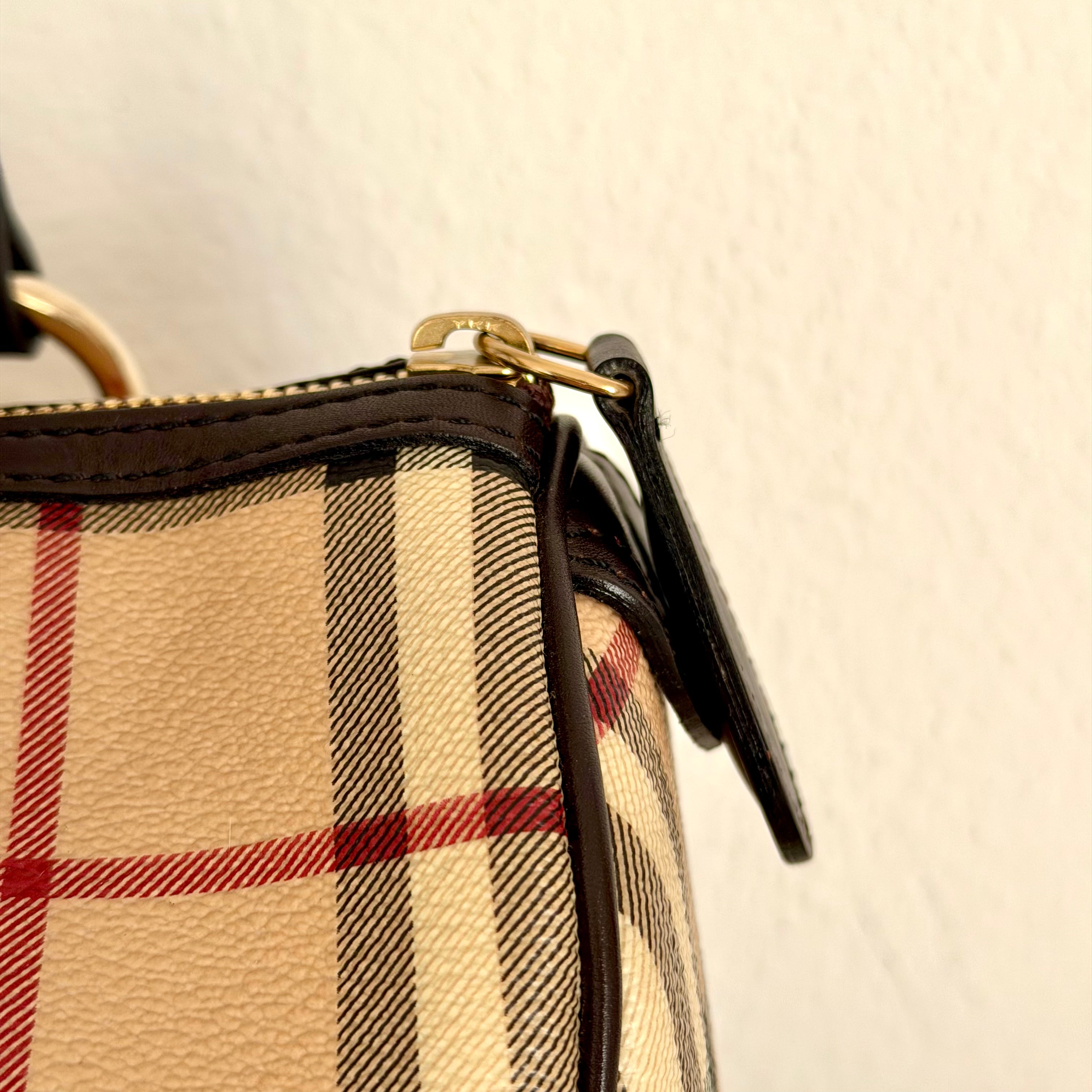 Burberry Haymarket Check Boston Bag