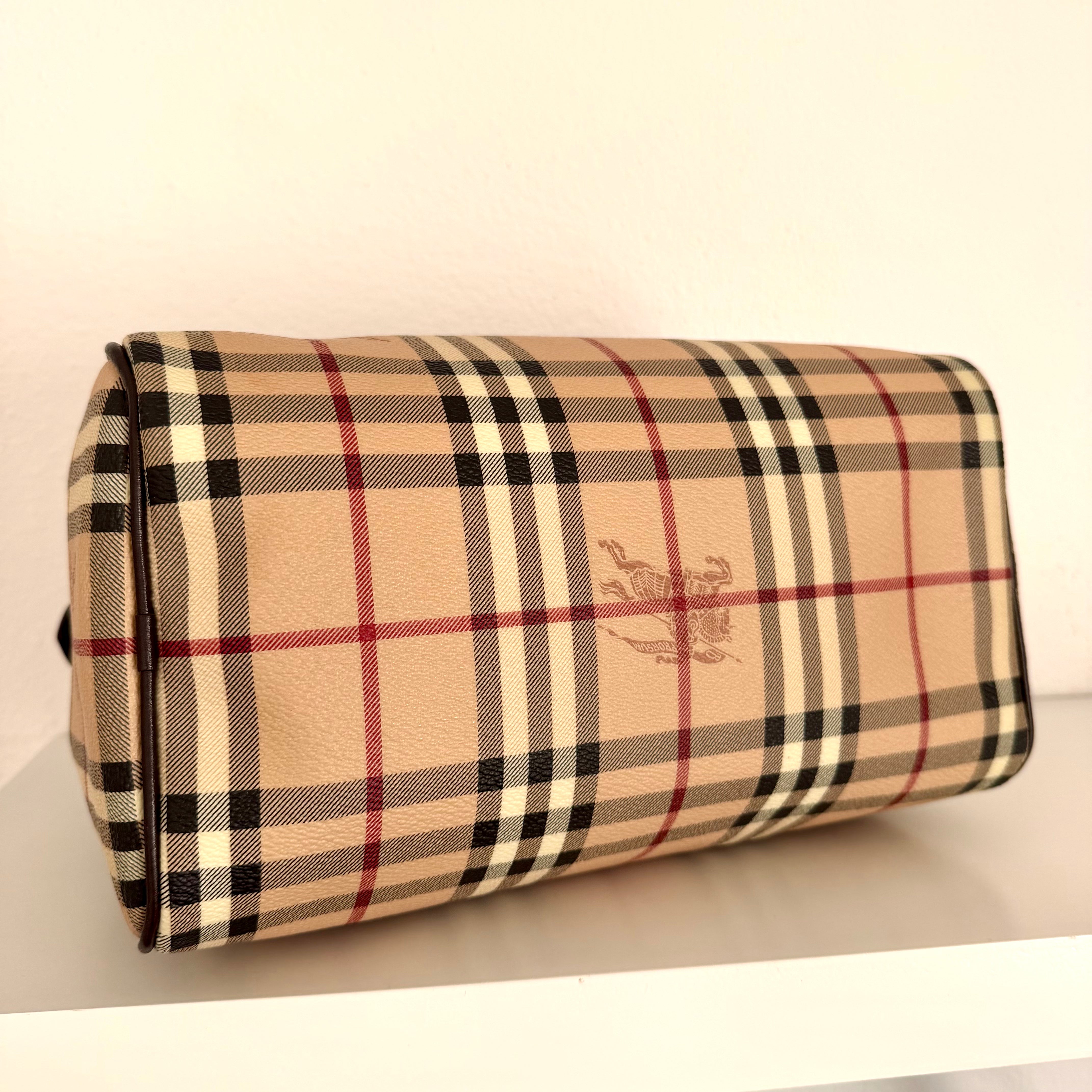 Burberry Haymarket Check Boston Bag
