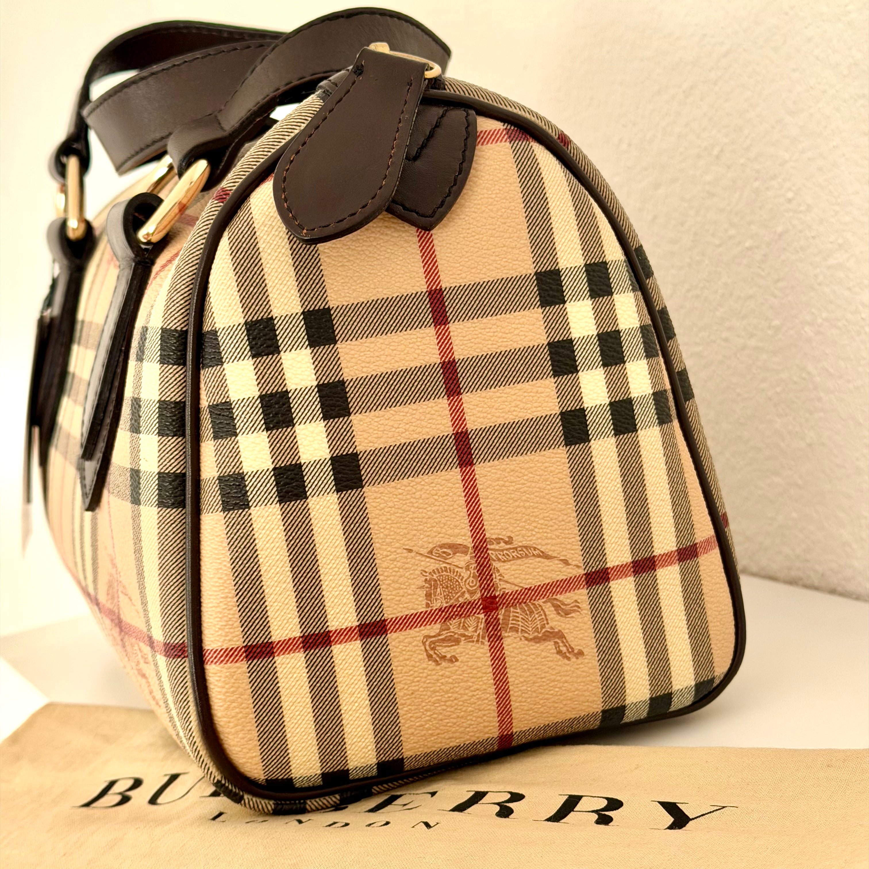Burberry Haymarket Check Boston Bag