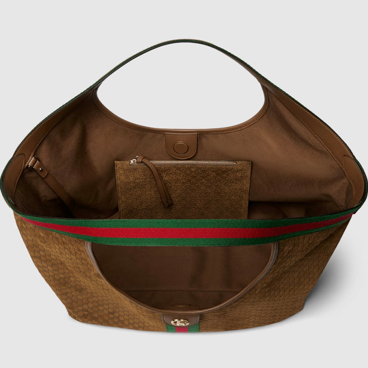 Gucci Giglio GG Suede Large Tote NOVA