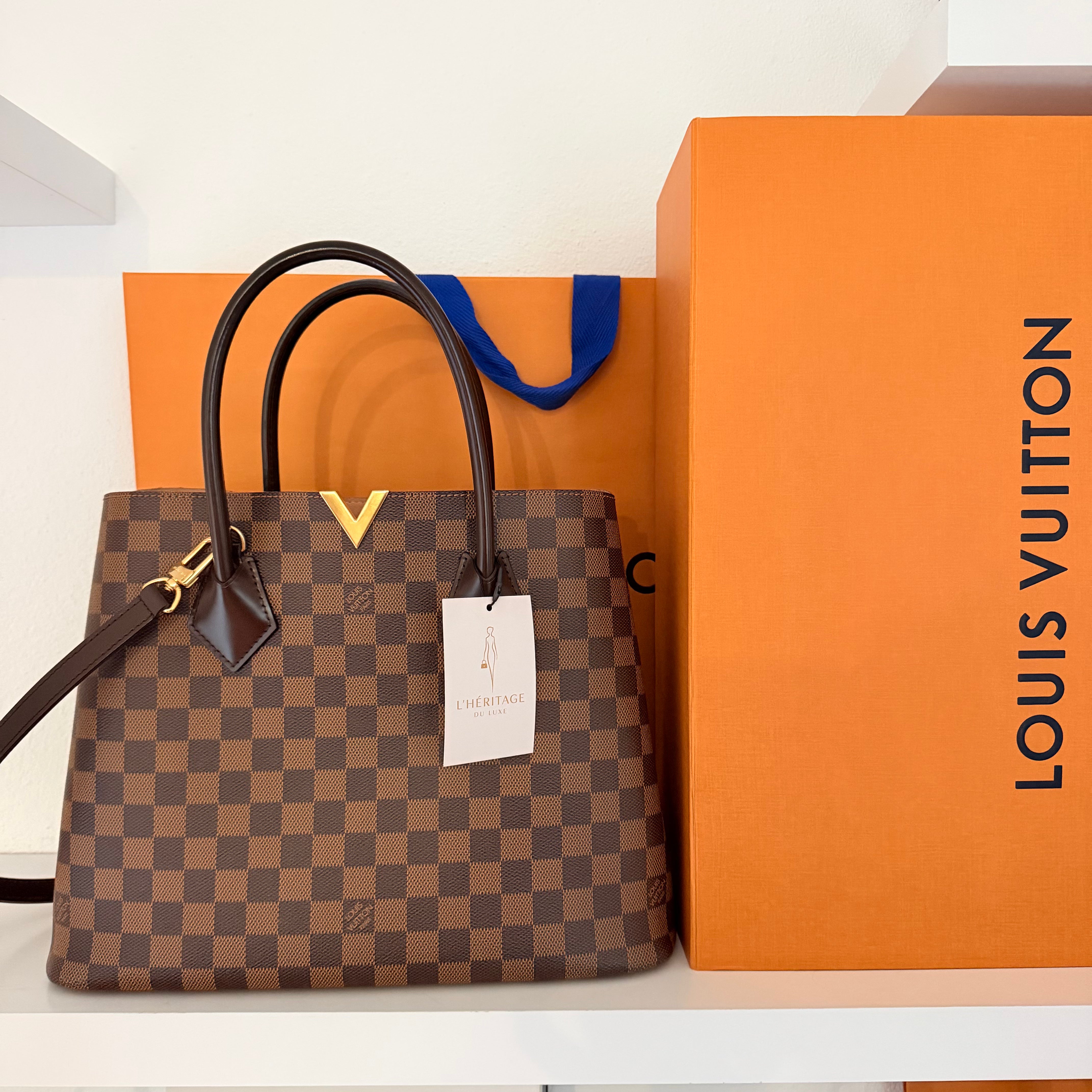 Louis Vuitton Kensington MM Canvas Damier Ebène