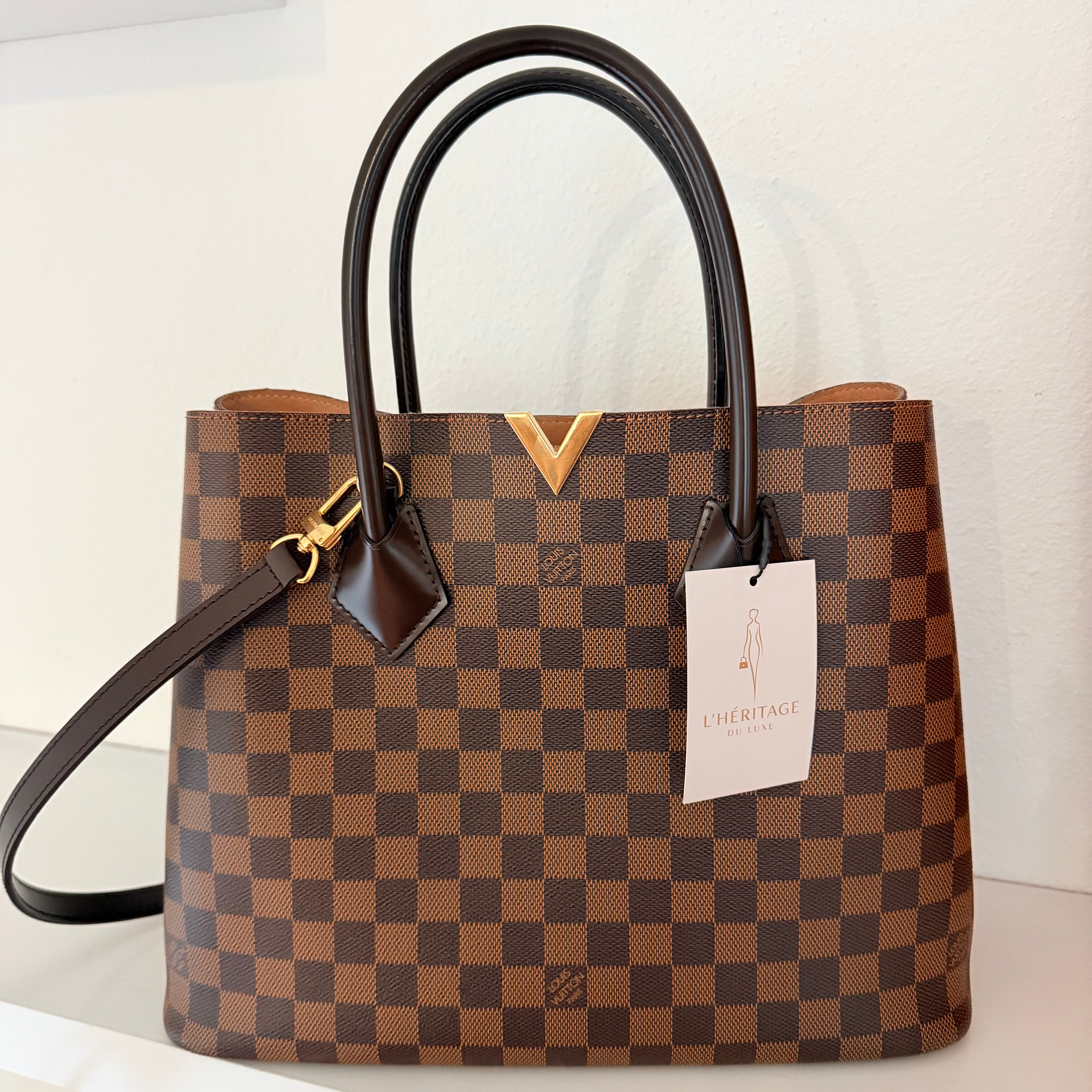 Louis Vuitton Kensington MM Canvas Damier Ebène