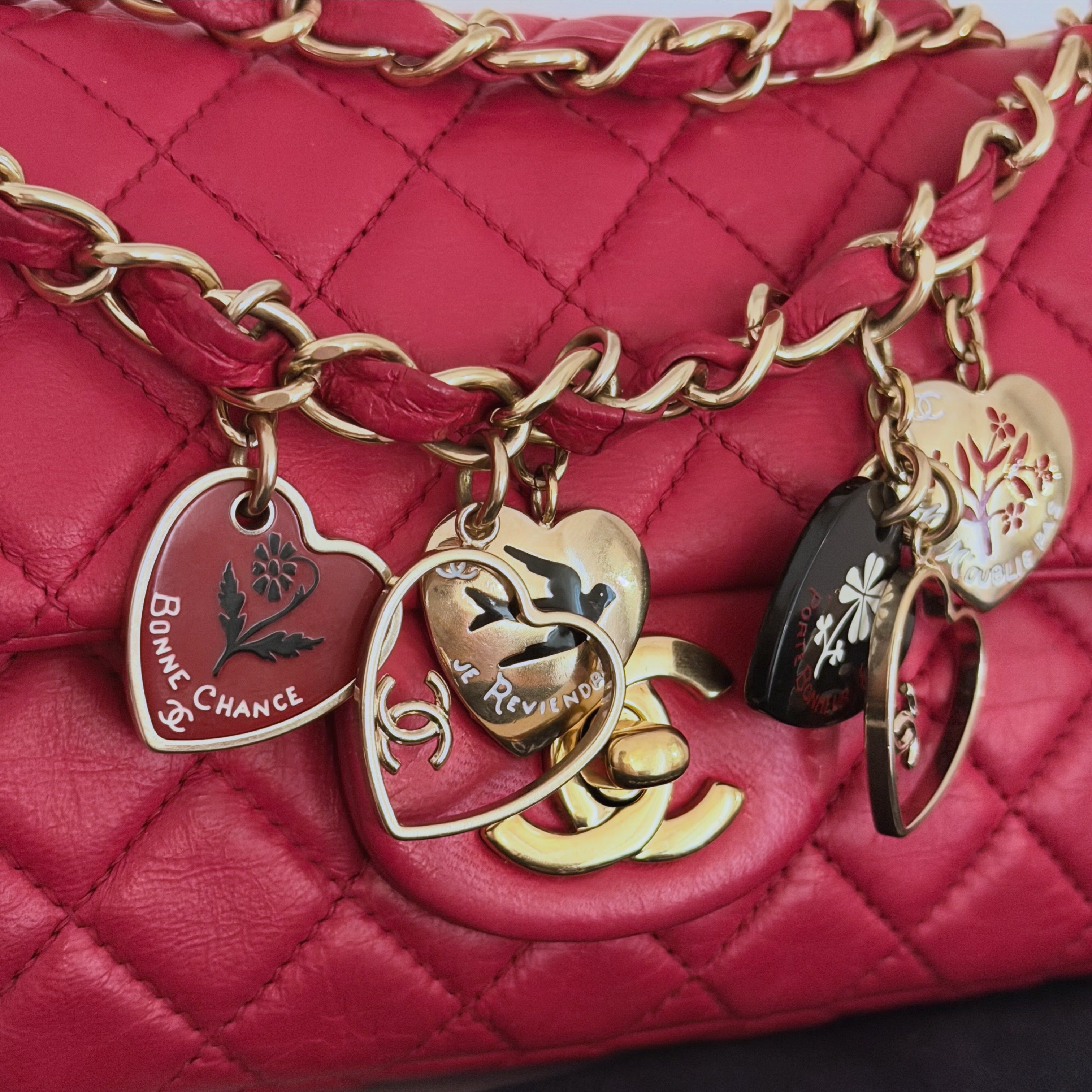 Chanel Valentine Charms Flap Bag