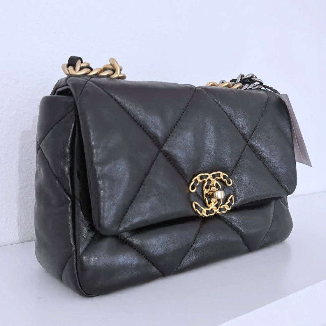 Chanel Medium Lambskin 19 Flap Full Set