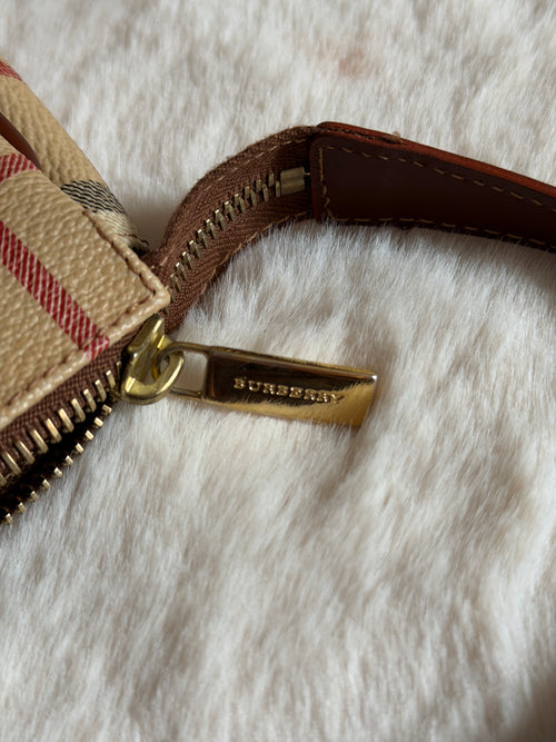 Burberry Haymarket Check Coated Canvas Pochette