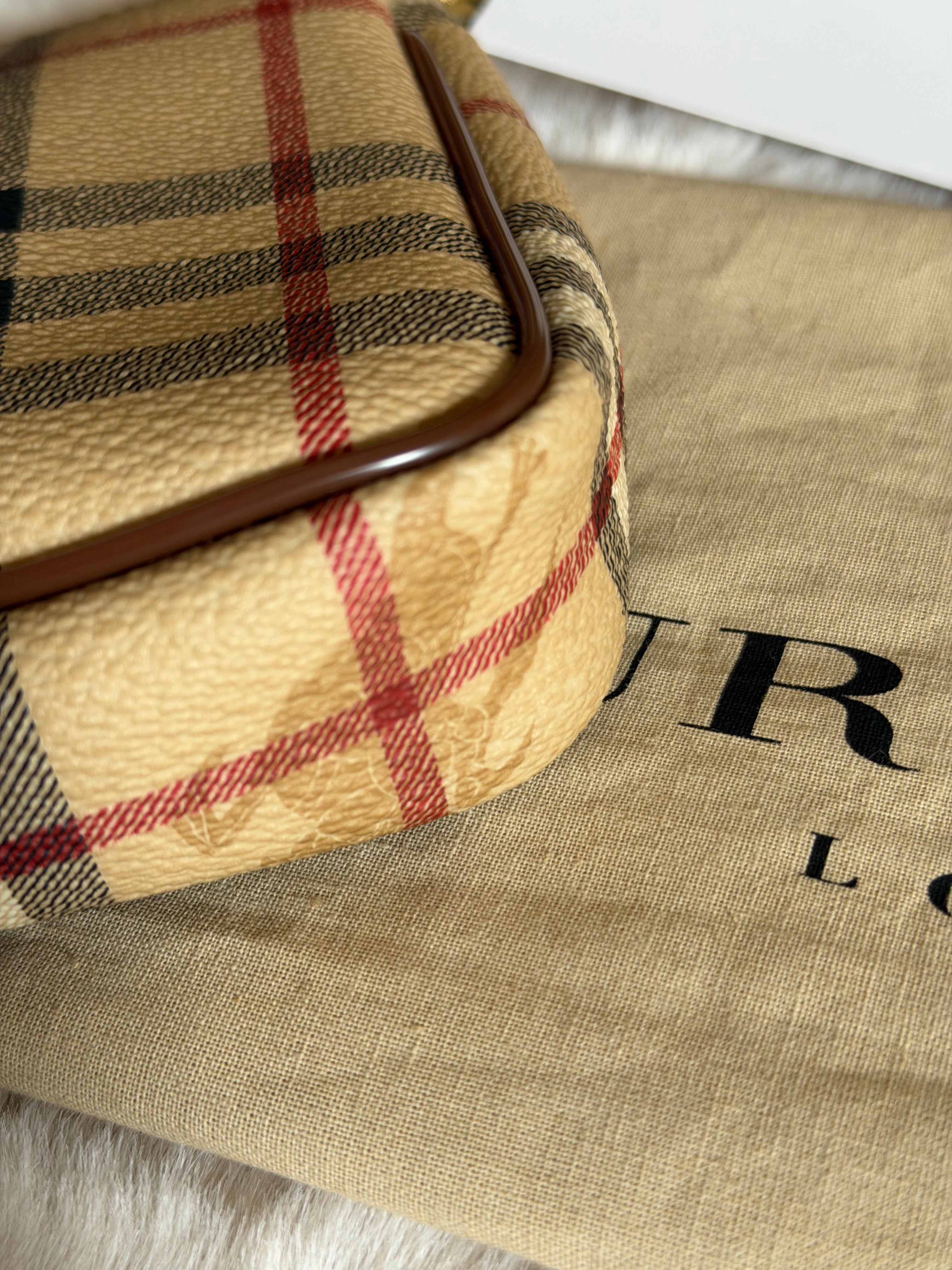 Burberry Haymarket Check Coated Canvas Pochette