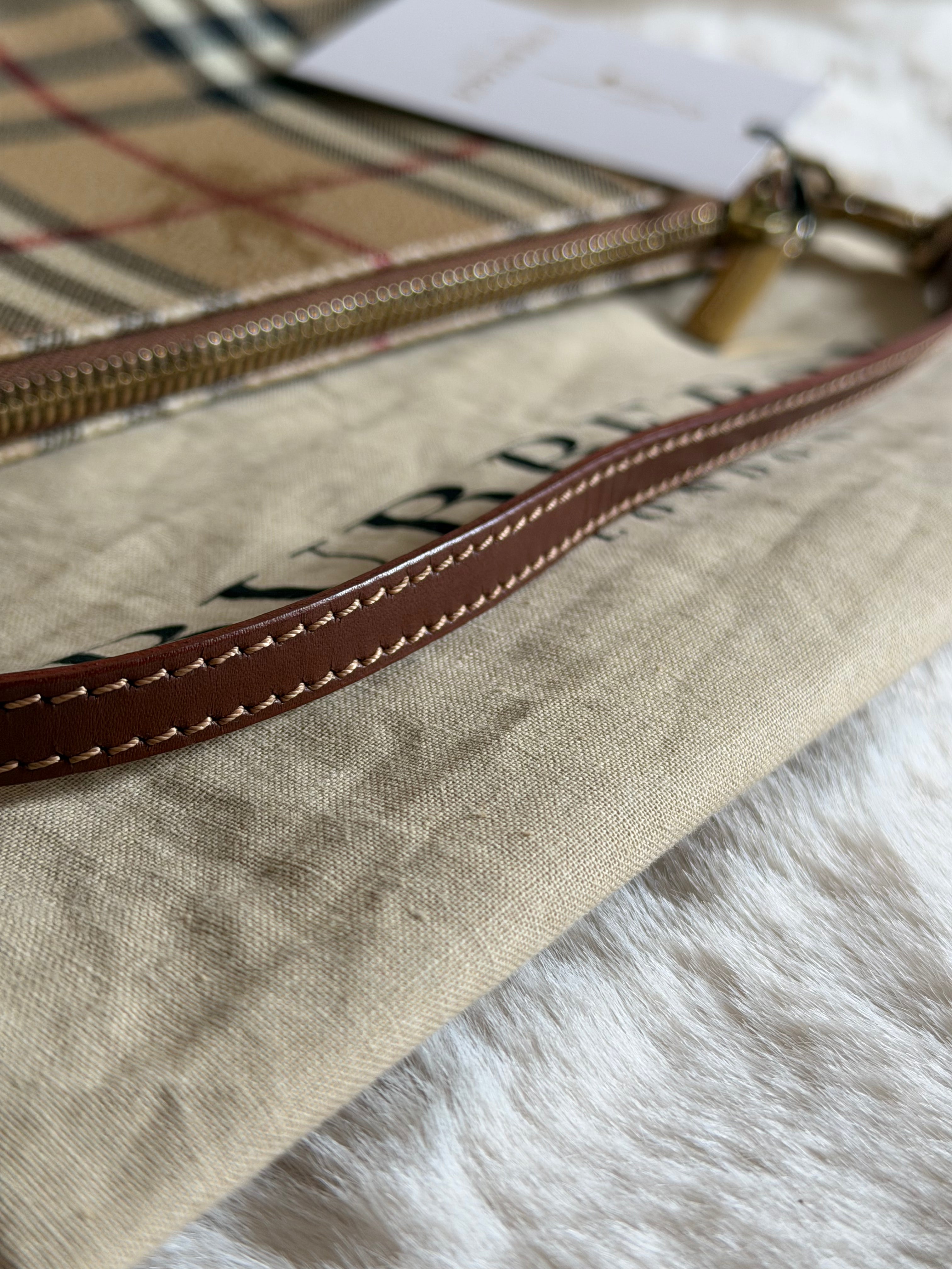 Burberry Haymarket Check Coated Canvas Pochette