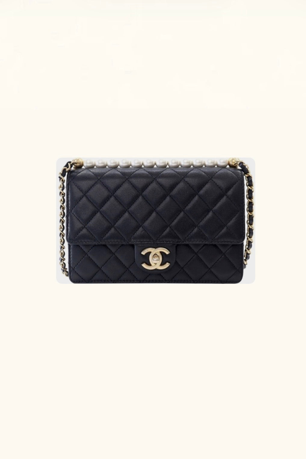 Chanel Chick Flap Pearls Goatskin Leather