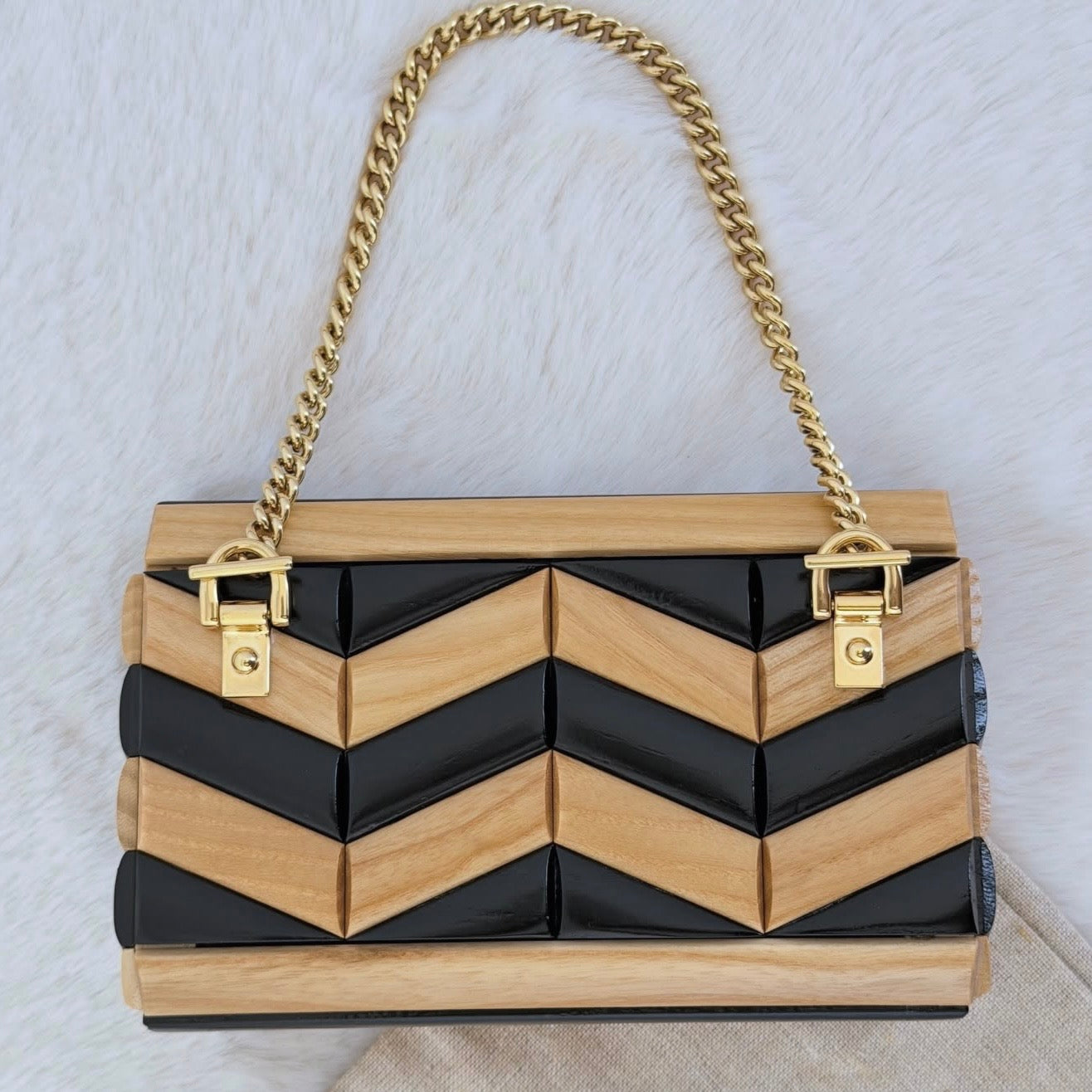 Gucci GG Marmont Wood Minaudière