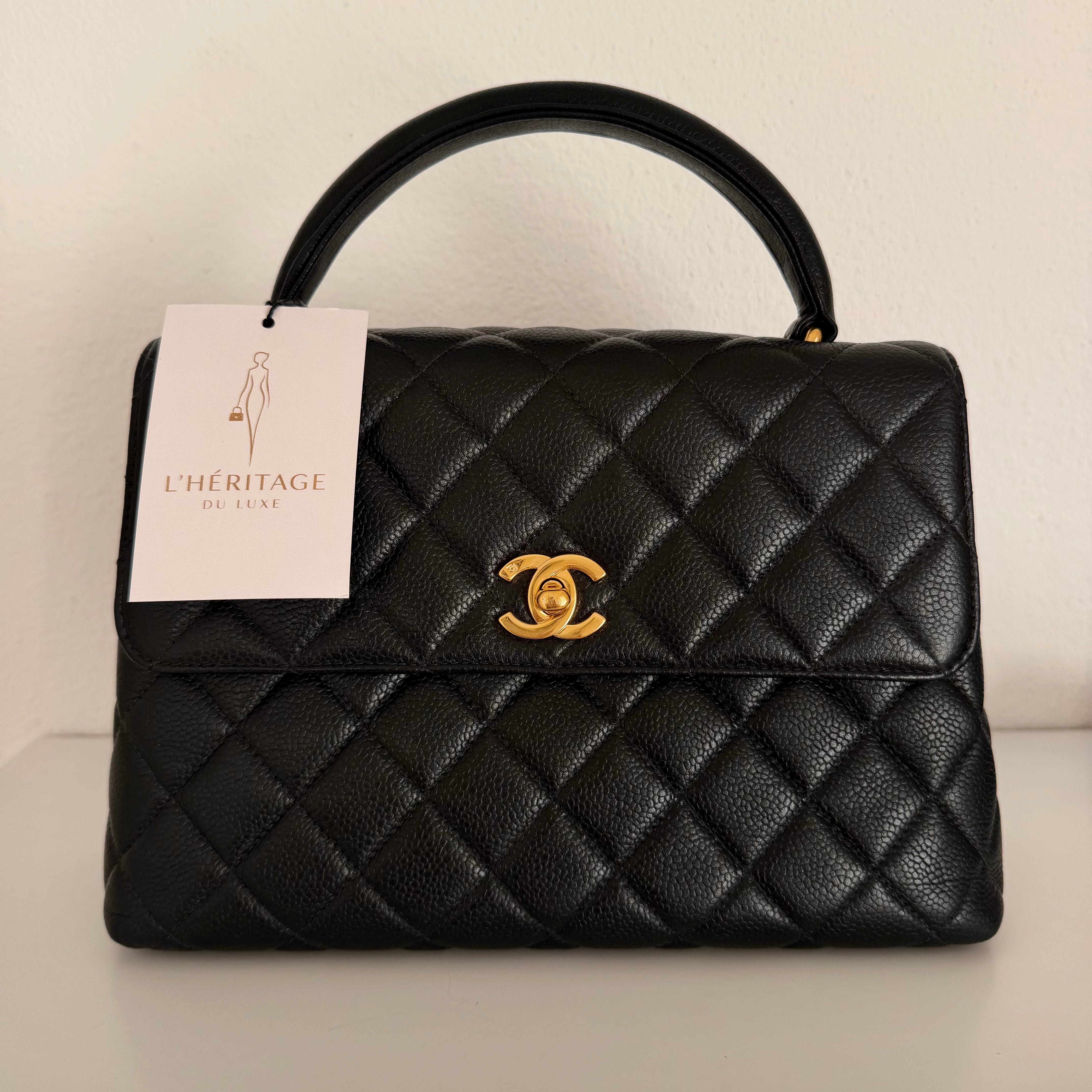 Chanel Kelly Caviar Leather 24k Gold-Plated Hardware