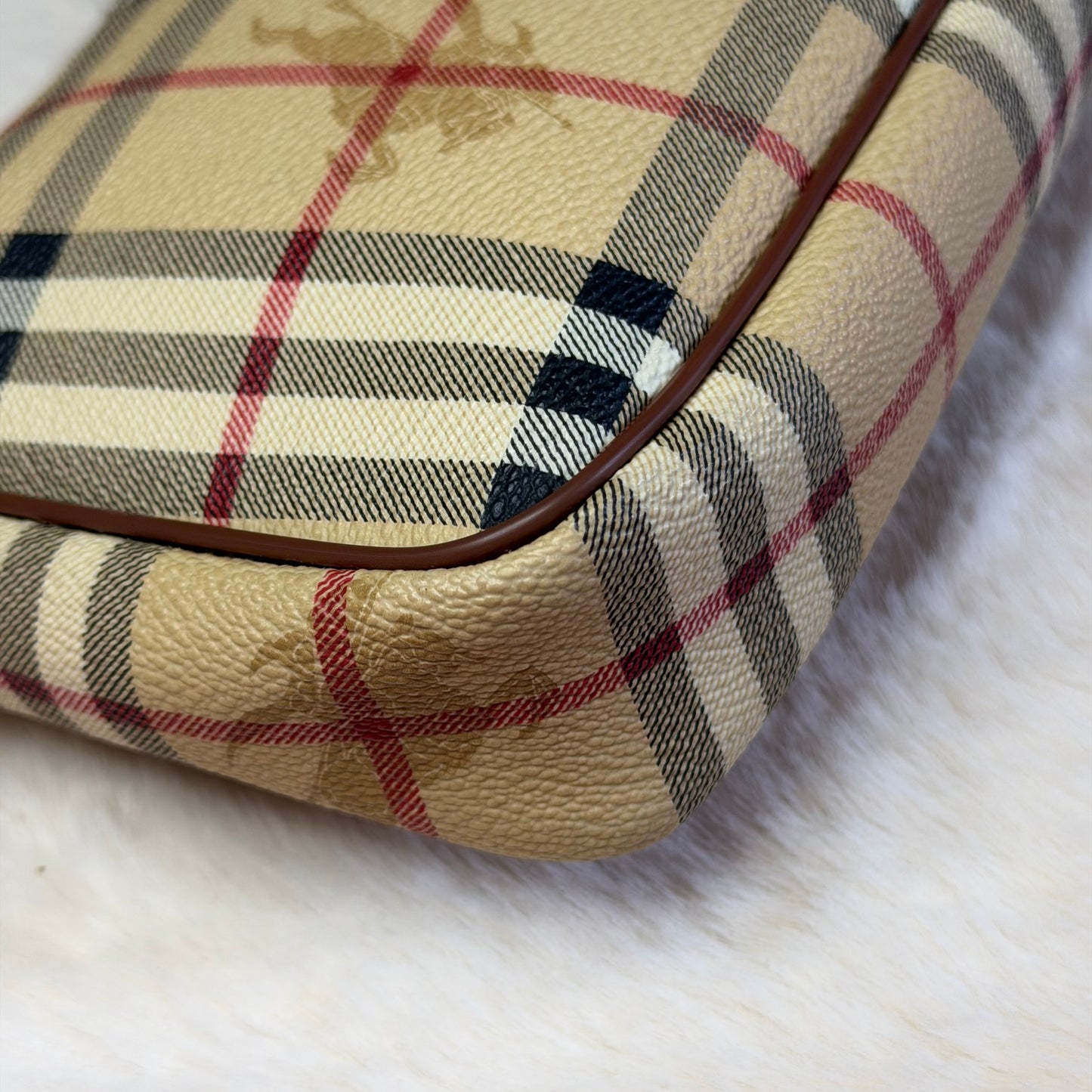 Burberry Haymarket Check Canvas Shoulder Bag
